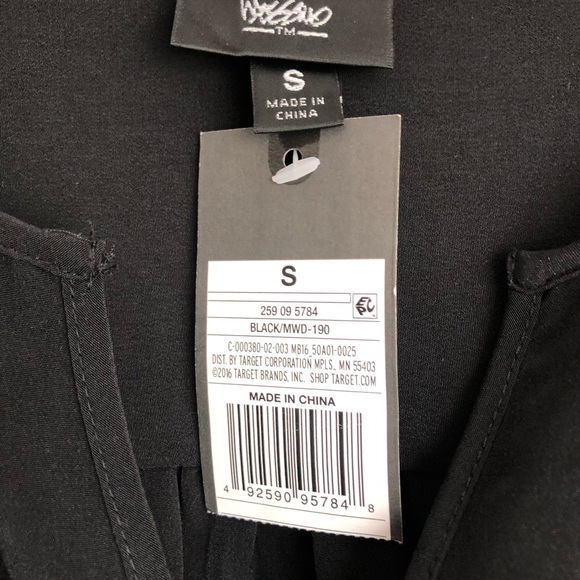 MOSSIMO Shirt Dress Black Roll Tab Sleeves - Picture 5 of 13